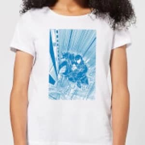 Venom Comic Panel Womens T-Shirt - White - 3XL