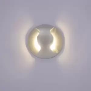 Italux Lighting - Italux Basilio - Modern LED Outdoor Wall Lamp Silver, Warm White 3000K 300lm, IP44