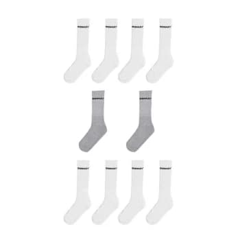 Donnay 10 Pack Quarter Socks Mens - White