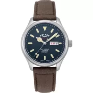 Rotary Gents Rotary Heritage Watch GS05249/05 - Silver, Blue and Brown