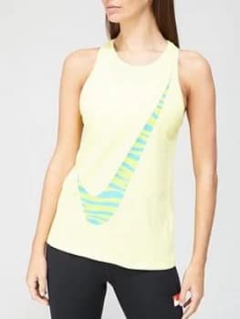 Nike Training Dri-Fit Cotton Icon Clash Tank - Yellow