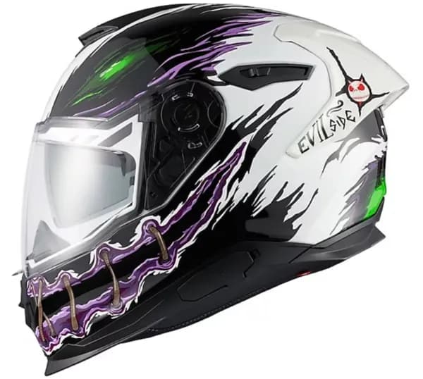 Nexx Y.100R Night Rider White Full Face Helmet Size XS