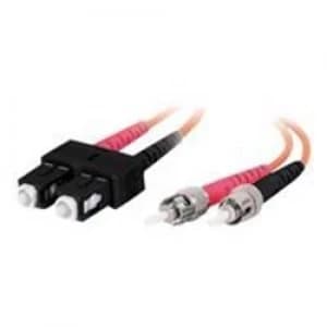 C2G 10m SC/ST LSZH Duplex 62.5/125 Multimode Fibre Patch Cable - Orange