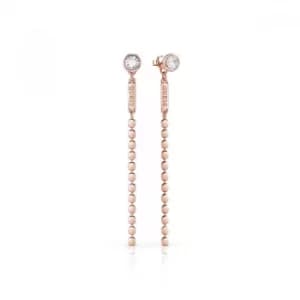 Ladies Guess Crystal Beauty Rose Gold Earrings
