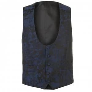 Label Lab Lingard Floral Suit Waistcoat - Blue
