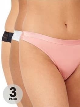 DORINA Crystal 3 Pack Lace Back String, Multi, Size 8, Women