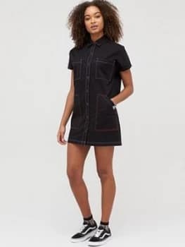 Vans Thread It Shirt Dress - Black Size M Women