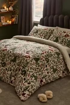 Silentnight Winter Wonderland Fleece Duvet Set - Size: Single - Print