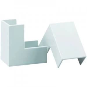 Wickes Mini Trunking Outside Angle - White 25 x 16mm Pack of 2