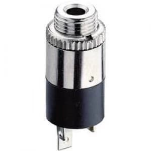 2.5mm audio jack Socket vertical vertical Number of pins 3 Stereo Black Lumberg KLB 13