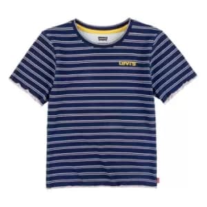 Levis Ribbed Striped T-Shirt Junior - Blue