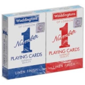 Waddingtons Number 1 Playing Cards - Red and Blue Twin Pack