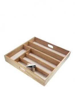 Apollo Large Rubberwood Cutlery Drawer Organiser