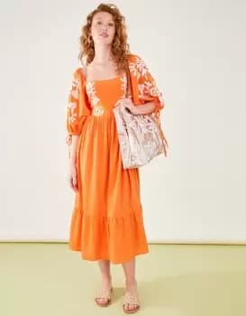 Accessorize Printed Canvas Beach Bag