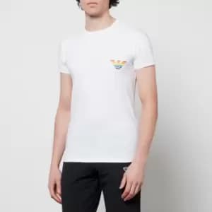 Emporio Armani Mens Rainbow T-Shirt - White - L