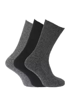 Wool Blend Non Elastic Top Light Hold Socks (Pack Of 3)