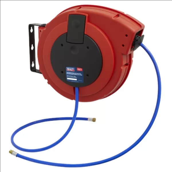 Sealey SA895 Retractable Air Hose Reel HD Mechanism 10mtr Ø10mm ID PU Hose