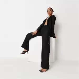 Missguided Turn Up Cuff Cargo Trousers - Black