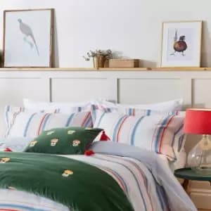 Joules Golden Hour Stripe Super Kingsize Duvet Cover Set, White