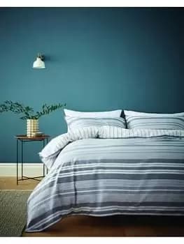 Content By Terence Conran Kingston Stripe Duvet Cover Set - Grey