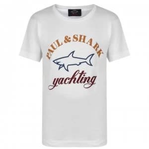 Paul And Shark Junior Boys Logo T Shirt - White