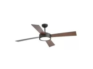 Hydra LED Ceiling Fan 132cm Black 4 Blades 16W