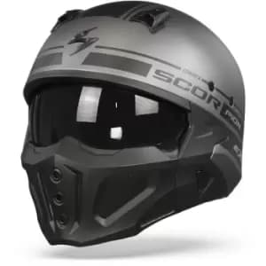 Scorpion Covert-X Tussle Matt Silver-Black 2XL
