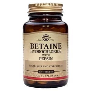 Solgar Betaine Hydrochloride with Pepsin Tablets 100 tablets