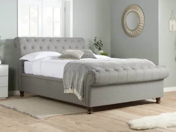 Birlea Castello 5ft King Size Grey Fabric Bed Frame