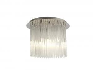 Ceiling Round 10 Light G9 Polished Chrome, Clear Glass