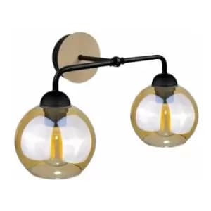 Keter Melle Wall Lamp Wood, 23cm, 2x E27