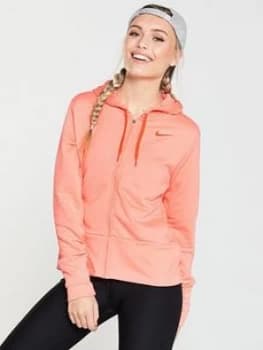 Nike Training Dry Full Zip Hoodie Pink Size M Women