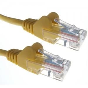 Zexum Yellow RJ45 Cat6 High Quality LSZH 24AWG Stranded Snagless UTP Ethernet Network LAN Patch Cable - 0.3 Meter