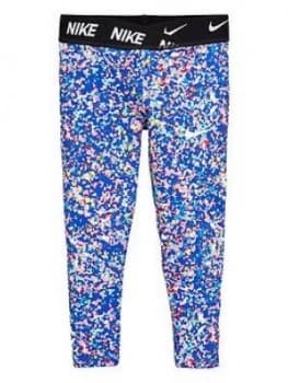 Nike Younger Girls Jdi Regrind Printed Dri-Fit Leggings - Blue
