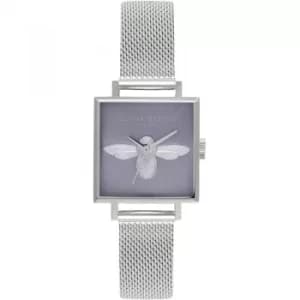 3D Bee Silver Mesh Watch