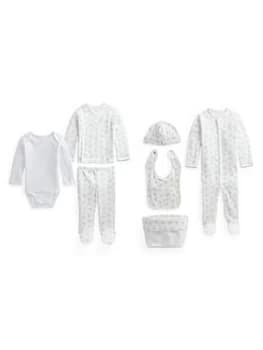 Ralph Lauren Baby 7 Piece Gift Set - Grey, Size Age: 6 Months