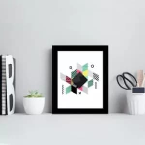 SCT-034 Multicolor Decorative Framed MDF Painting