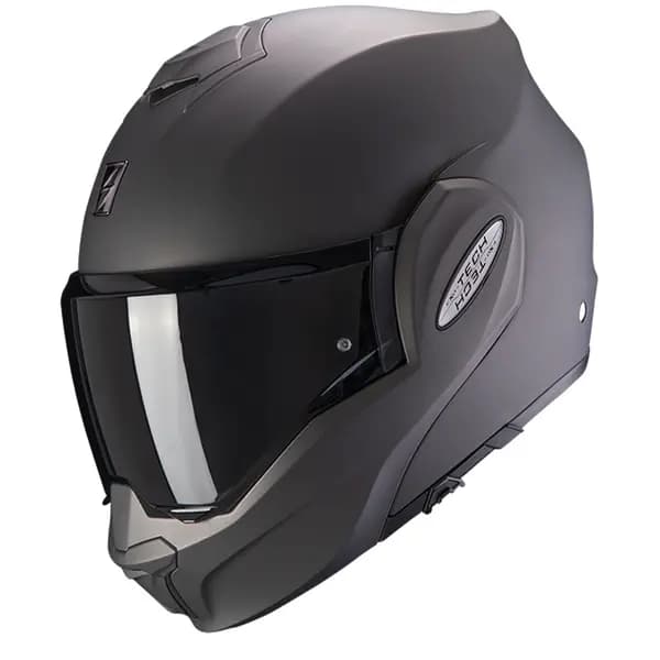 Scorpion Exo-Tech Evo Solid Matt Anthracite Modular Helmet L