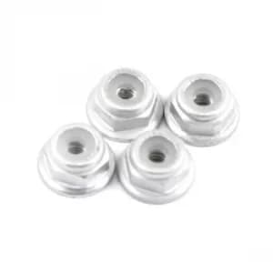 Fastrax M2 Silver Flanged Locknut 4Pcs