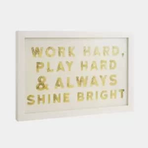 Work Hard Glitter Wall Art