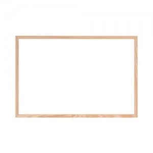 Bi-Office Protector Glass Board W/Clamps Wood Frm900x600