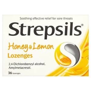 Strepsils Honey and Lemon Sore Throat Relief Lozenges 36s