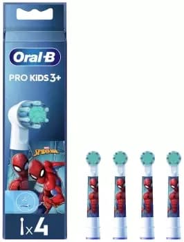 Oral B Pro Spiderman Kids Electric Heads Toothbrush 4Pcs