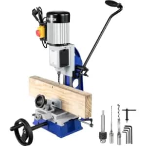 VEVOR Woodworking Mortise Machine, 1/2 HP 1400RPM Powermatic Mortiser, with Movable Work Bench Benchtop Mortising Machine, for Making Round Holes