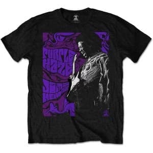 Jimi Hendrix - Purple Haze Unisex Large T-Shirt - Black