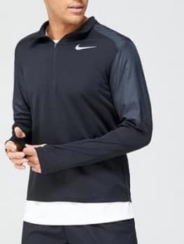 Nike Pacer 1/4 Zip Hybrid Running Top - Black