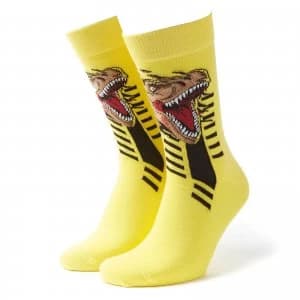Mens Jurassic World Socks - Yellow - UK 4-7.5