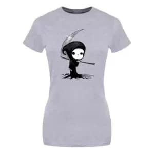 Grindstore Womens/Ladies Mini Reaper T-Shirt (L) (Grey)