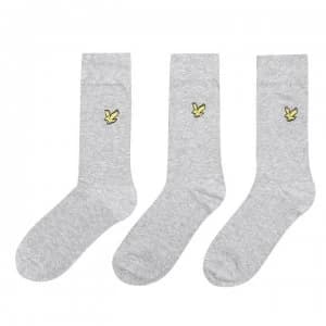 Lyle and Scott 3 Pack Angus Socks - Multi Greys