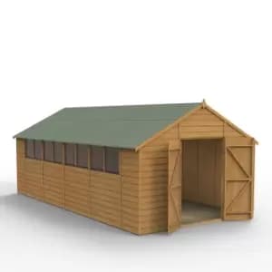 Forest Garden 20X10 Ft Apex Shiplap Wooden Shed With Floor - Assembly Service Included
